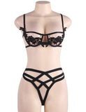 Elegant Embroidery Fashion Bra Set With Steel Ring