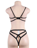 Elegant Embroidery Fashion Bra Set With Steel Ring