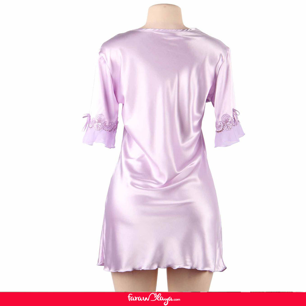 High Quality Half Long Sleeve Silk Pajama