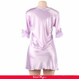 High Quality Half Long Sleeve Silk Pajama