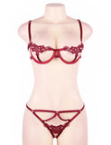 New Elegant Embroidery Fashion Bra Set With Underwire