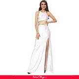 White Separate Golden Edge Dress