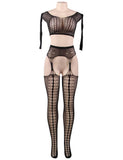 Long Sleeve Split Sexy Fishnet BodyStocking Egypt