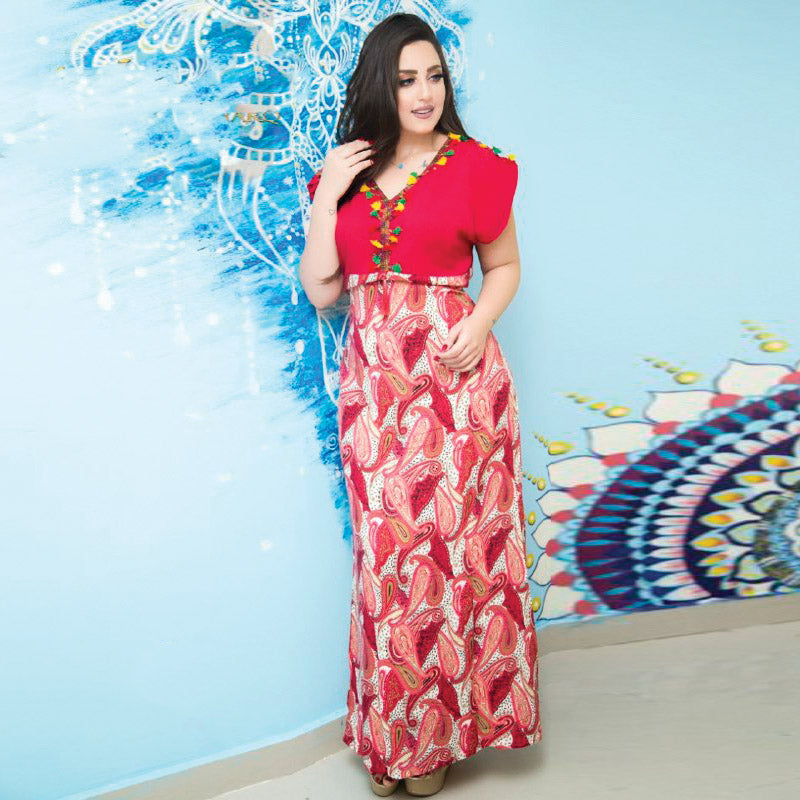 Summer Maxi Dress with Paisley Pattern