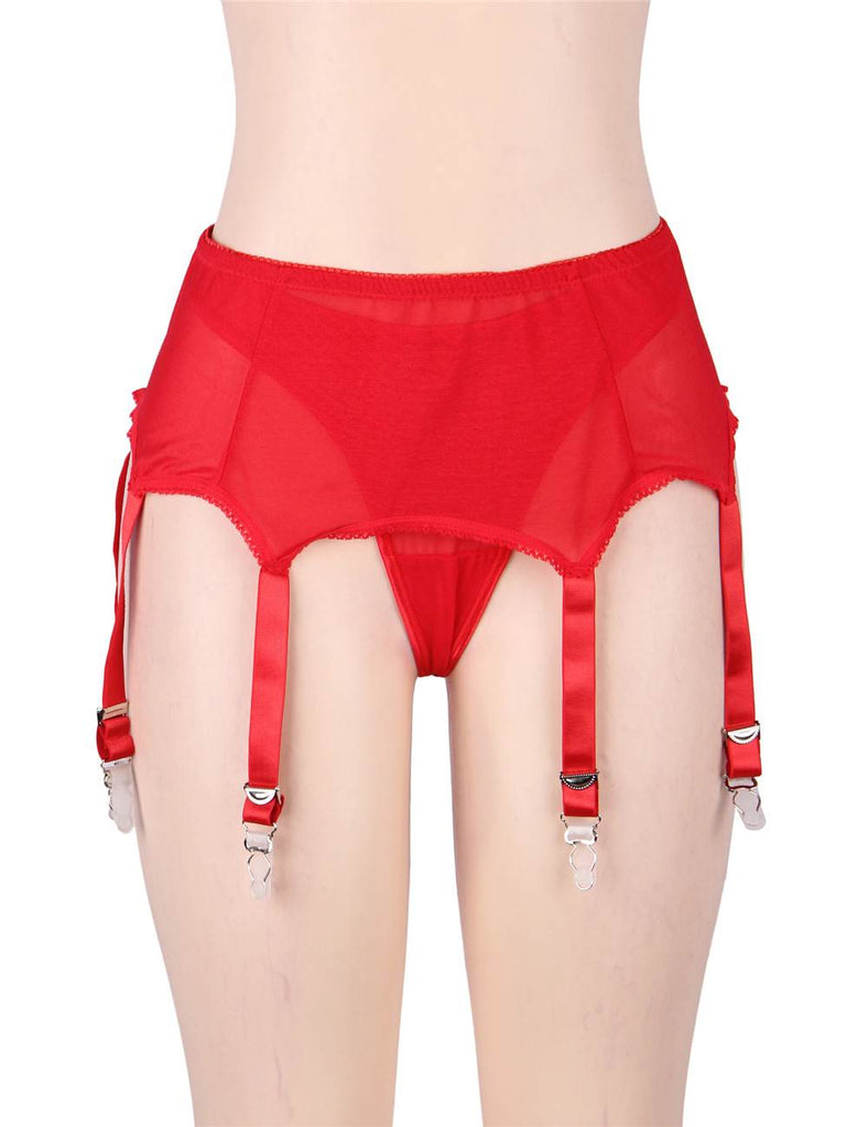 Red Sexy Lace Garter Panty