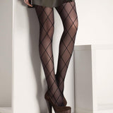 Pantyhose with criss cross detail