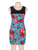 Flower Short Sleeve Print Dresses