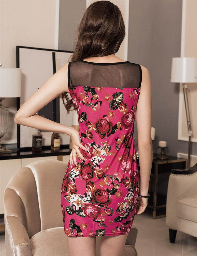 Flower Short Sleeve Print Dresses