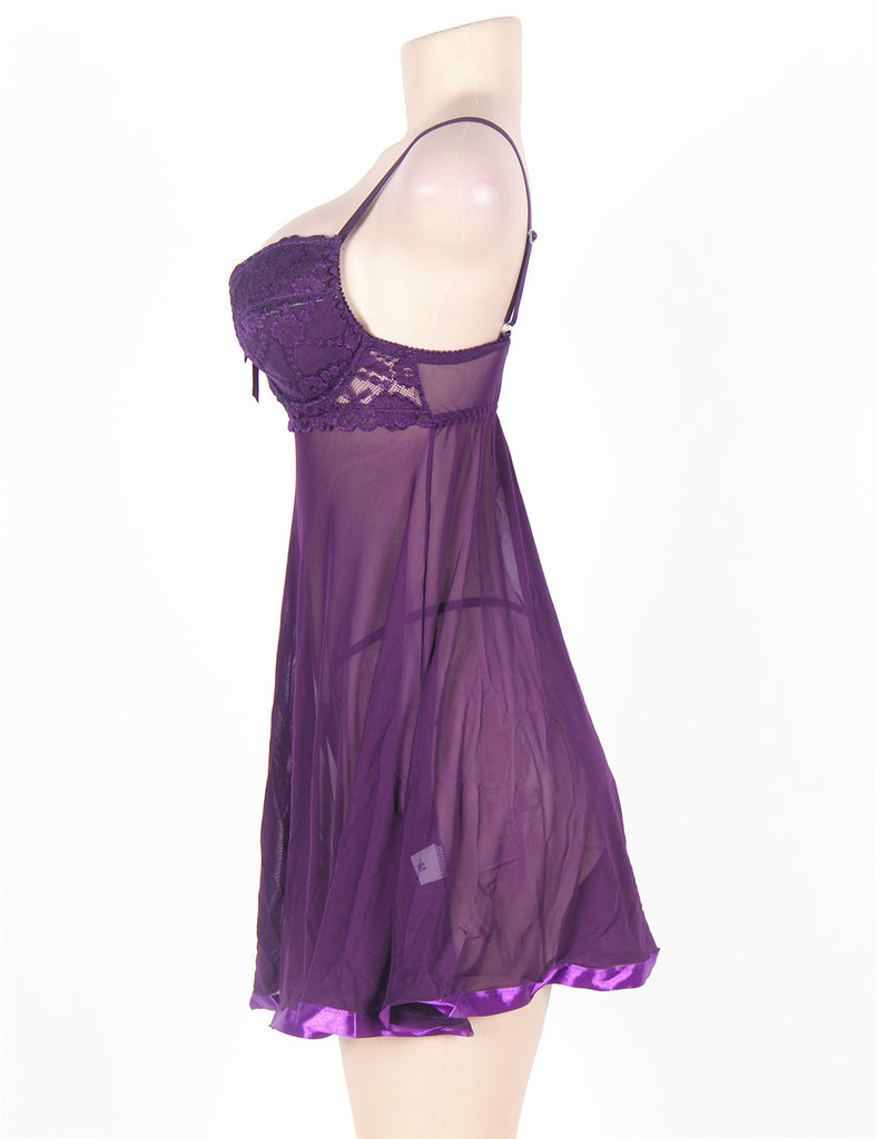 Transparent Lace Babydoll