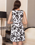 Print White Fashion Sleeveless Dress