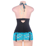 New Halter Lace Open Back Babydoll