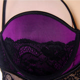 New Plus Size Lace Stitching Halter Babydoll