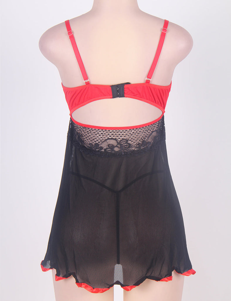 New Stylish Floral Lace Boudoir Set