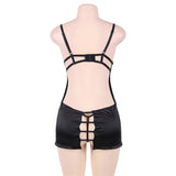 New Purple Lace Cups Satin Plus Size Chemise