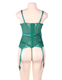 New Seduction Green & Black & Red Lace Transparente Sexy Babydoll
