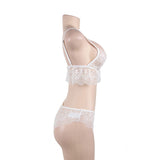 Black Lace Temptation 2pcs Bralette Lingerie Set