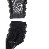 Exquisite Peacock pattern Lace Teddy With Steel Ring