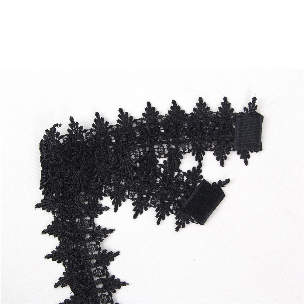 New Leather Exquisite Lace Choker Neck Chemise