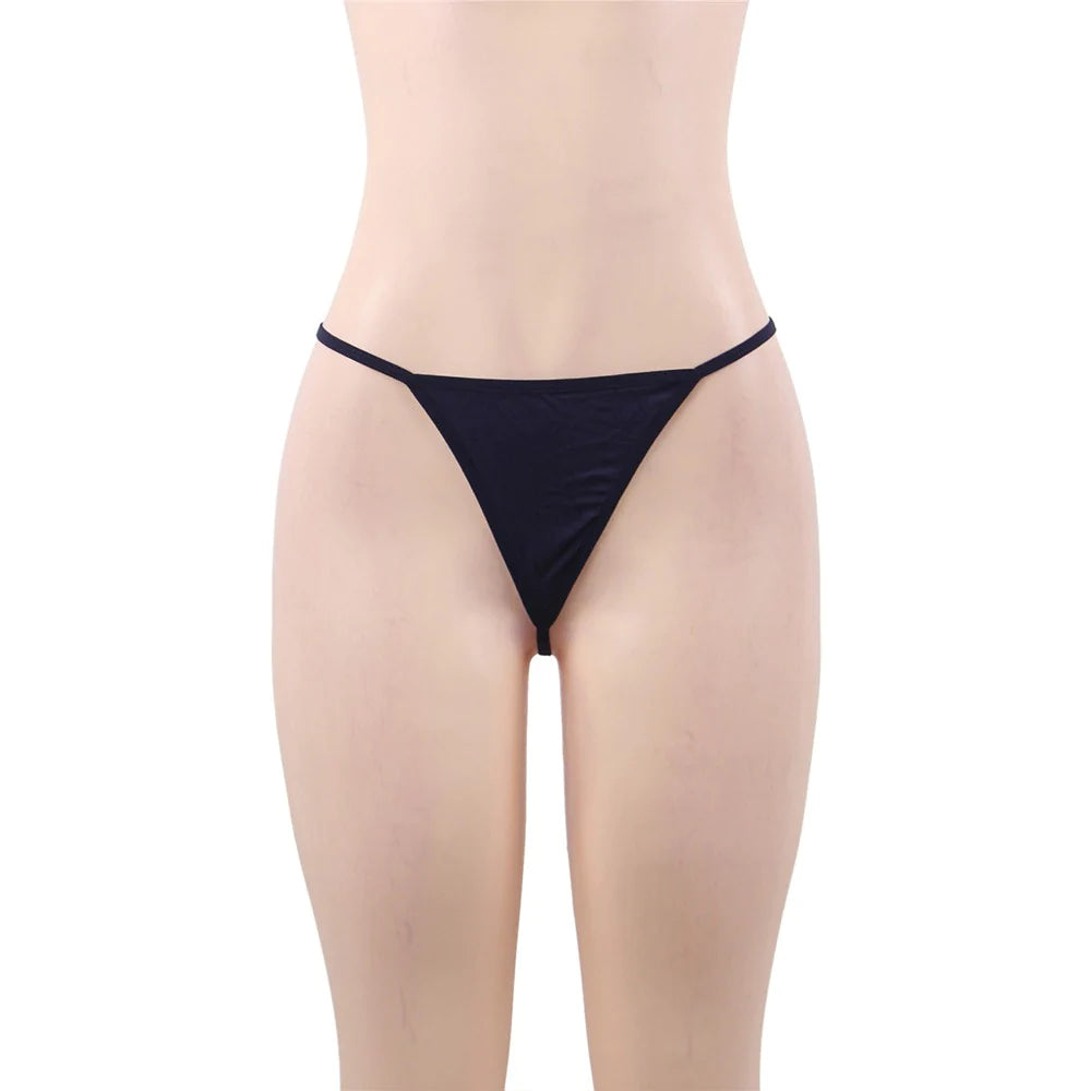 Stretchy Deep V-neck Modal Nightdress with G String