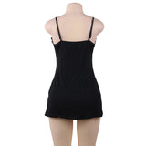 Lace Decoration Plus Size Nightdress V-neck Modal Sleepwear with G String