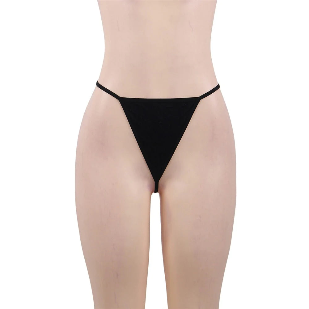 Lace Decoration Nightdress V-neck Modal Sleepwear with G String