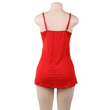 Lace Decoration Plus Size Nightdress V-neck Modal Sleepwear with G String