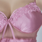 sexy babydoll lingerie with internal bra cups