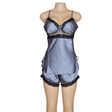 elegant satin short pajama set
