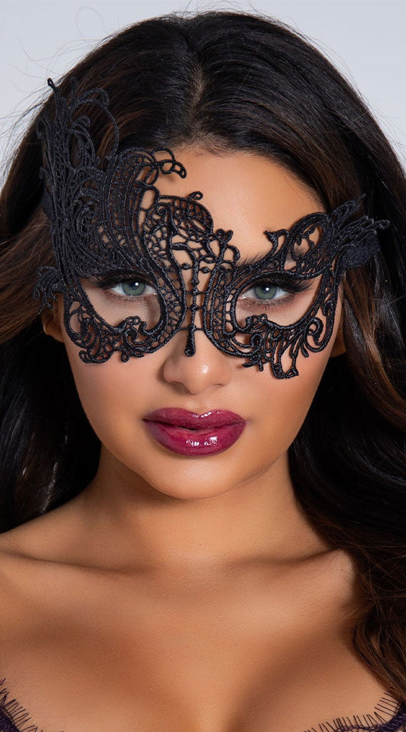 Tether Black Lace Eye Mask