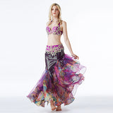Women Belly Dance Costume Set Professional Dancing Performance Skirt Sexy Bra Fishtail Mermaid Skirt