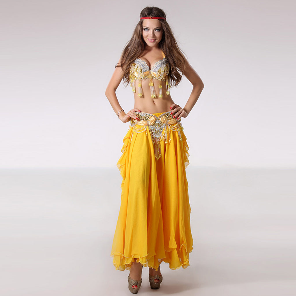 Beaded Decorated Sexy Dance Wear Plus Size Belly Dance Costume
