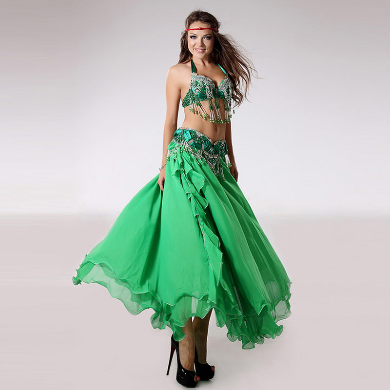 Beaded Decorated Sexy Dance Wear Plus Size Belly Dance Costume