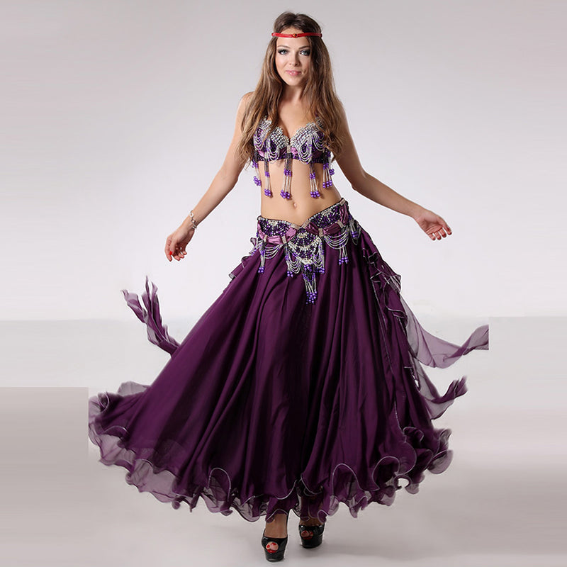 Beaded Decorated Sexy Dance Wear Plus Size Belly Dance Costume