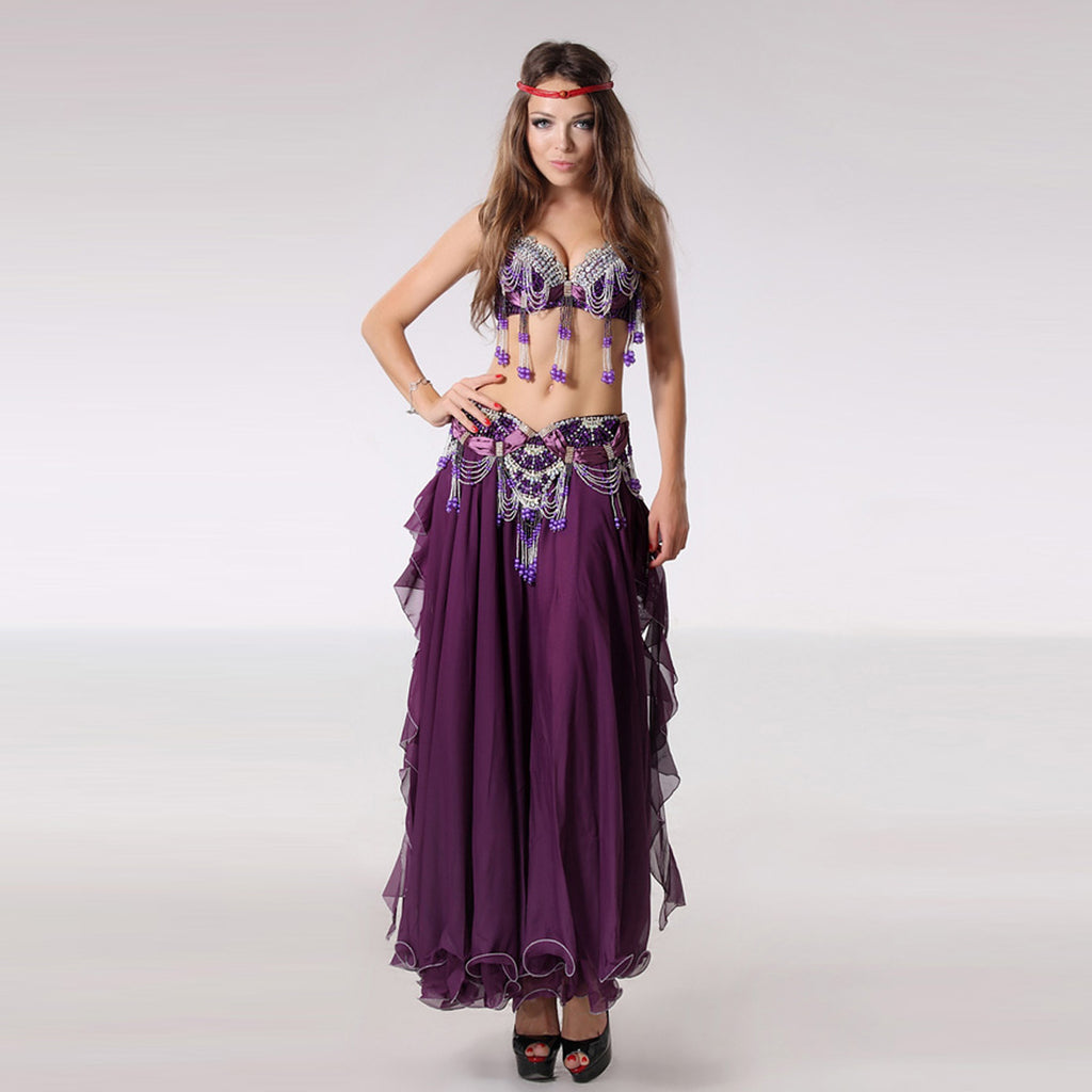 Beaded Decorated Sexy Dance Wear Plus Size Belly Dance Costume