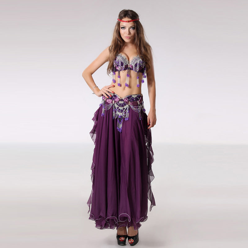 Beaded Decorated Sexy Dance Wear Plus Size Belly Dance Costume
