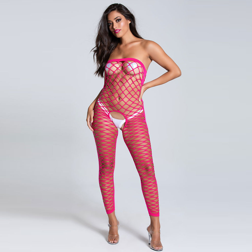 NEW FENCE NET CROTCHLESS BODYSTOCKING