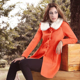 Fashion women woolen winter coat ladies long coat