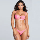 New High Quality Beautiful Lingerie Lace Bra Set With Steel ring