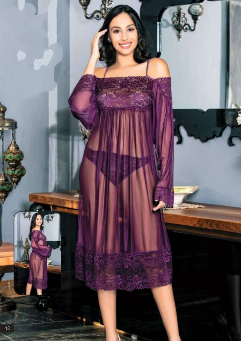 New Elegant Violet Baby Doll
