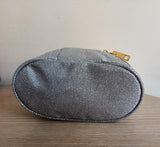Silver glitter makeup bag