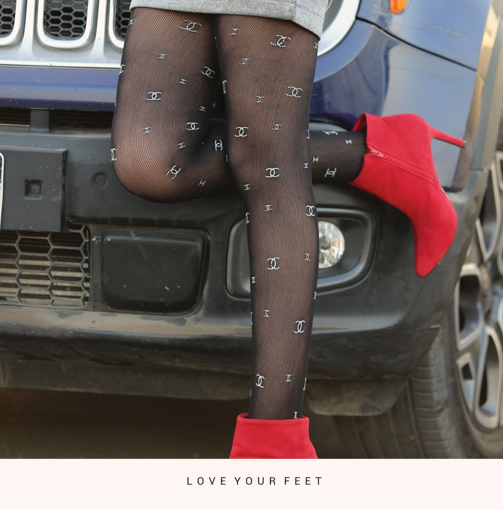 Queen black cologne Stockings