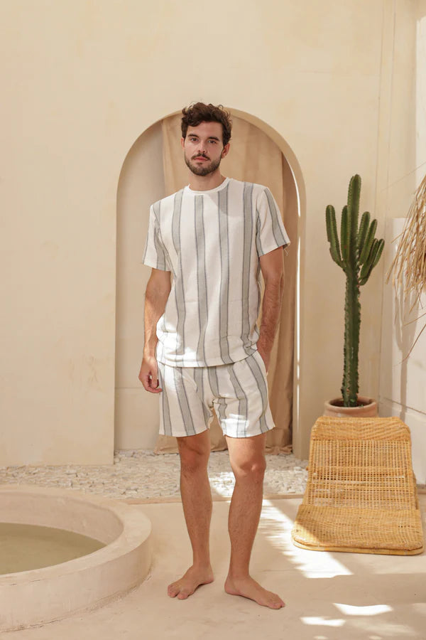 Short sleeve linen training top