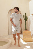 Short sleeve linen training top