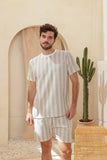 Short sleeve linen training top