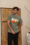 Men's half-sleeve pajamas with sun pants