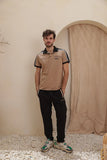 Training pants with a half-sleeve collar
