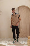 Training pants with a half-sleeve collar