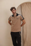 Training pants with a half-sleeve collar