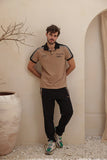 Training pants with a half-sleeve collar