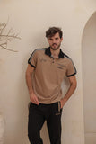 Training pants with a half-sleeve collar